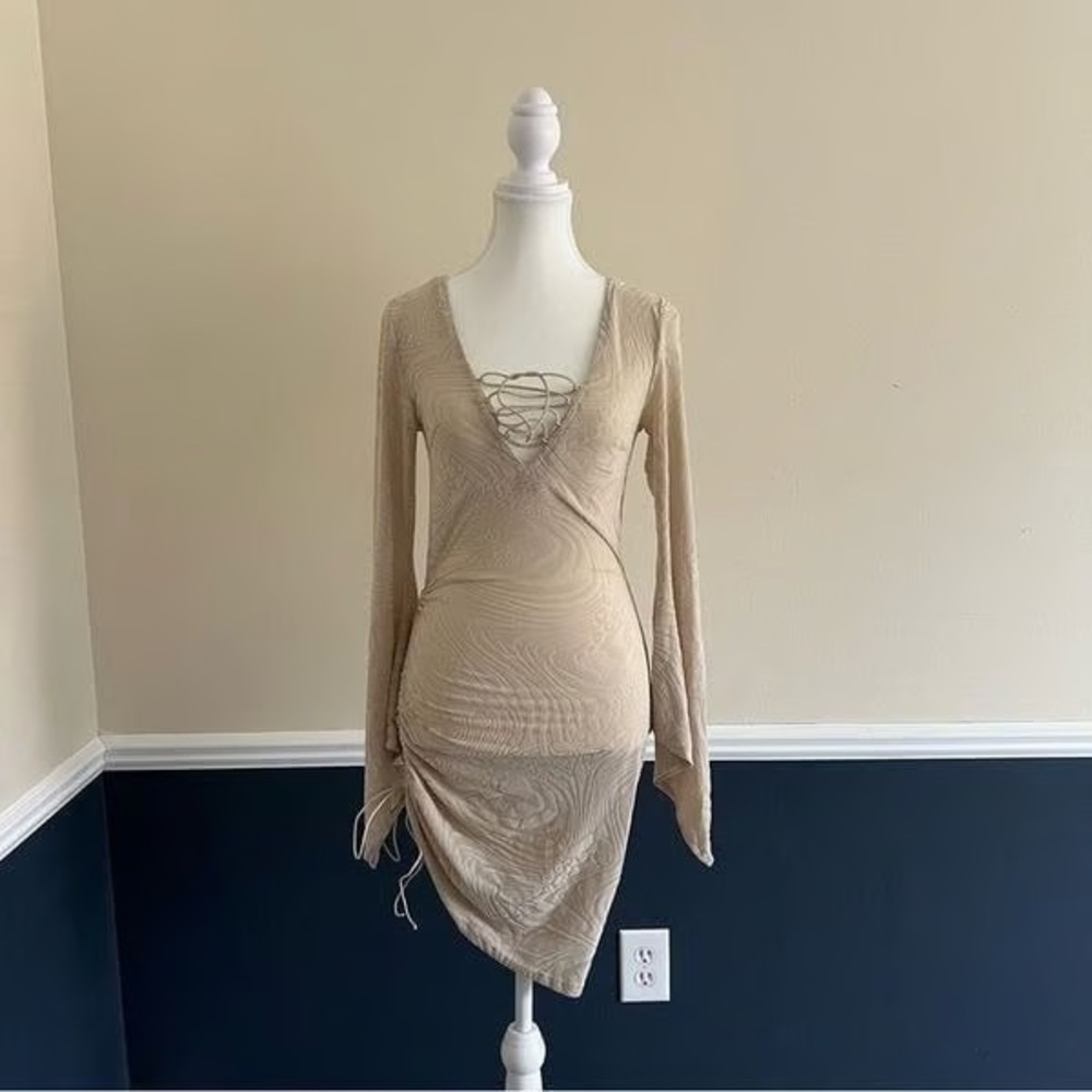 I.AM.GIA Cream Asymmetrical Dress - Picture 4 of 5